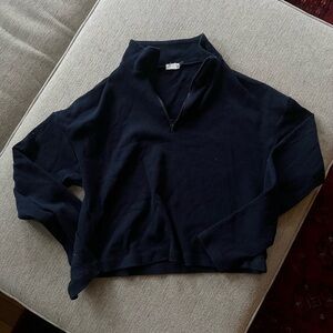 Garage Navy Quarter-Zip Pullover